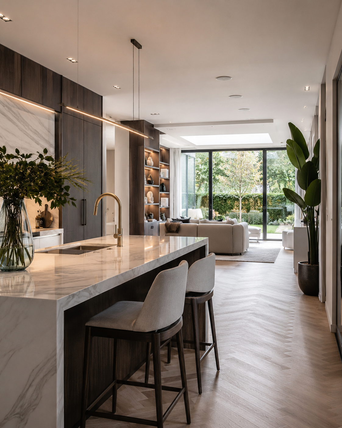 Premium woningrenovatie met open keuken en parketvloer door MATBOUW